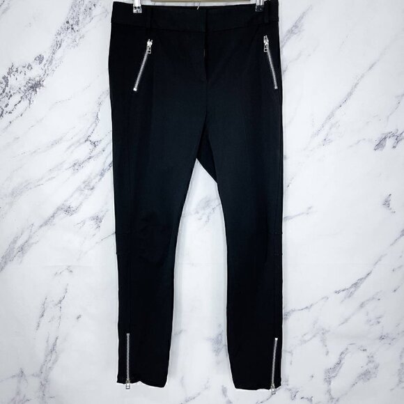 Veronica Beard | Ash Seamed Skinny Pants w/ Exposed Zippers | Sz 8 - Picture 7 of 11